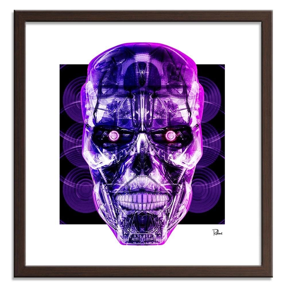Glezna brūnā rāmī - Purple Skull Home Trends DECO