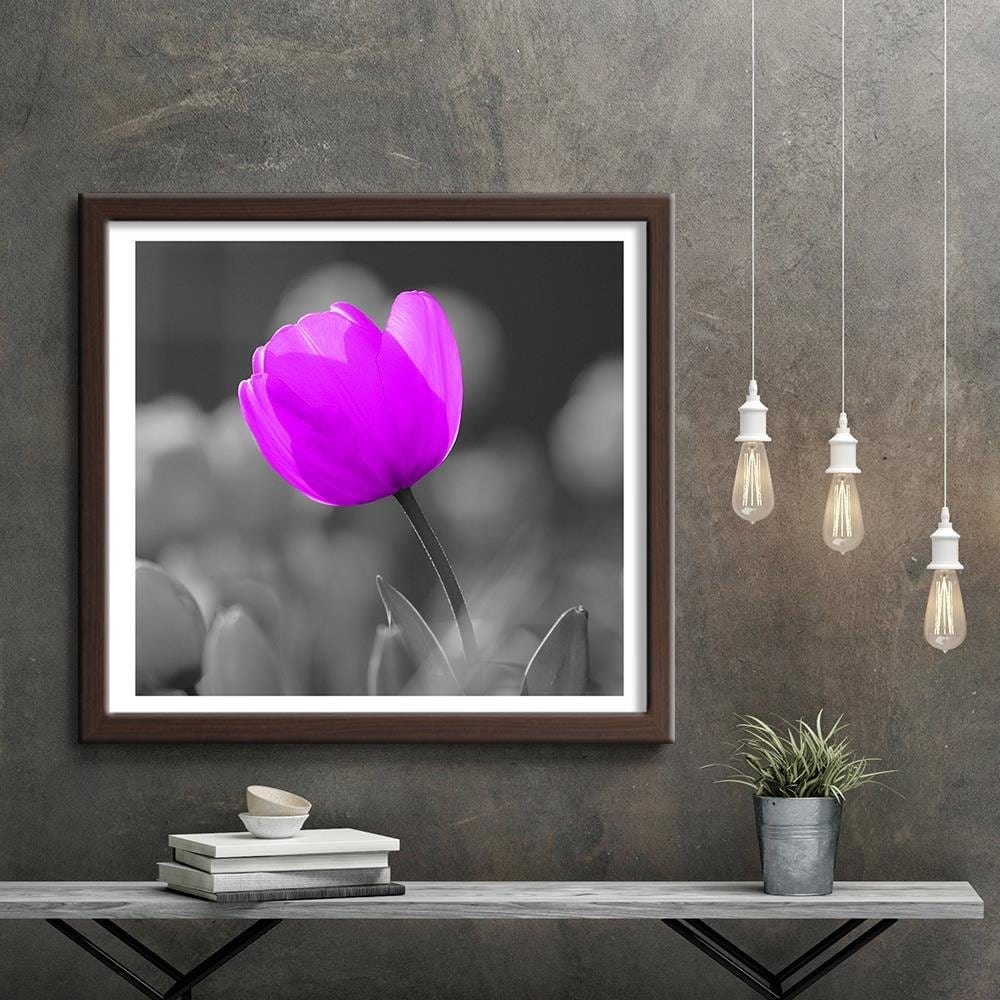 Glezna brūnā rāmī - Purple Tulip Home Trends DECO