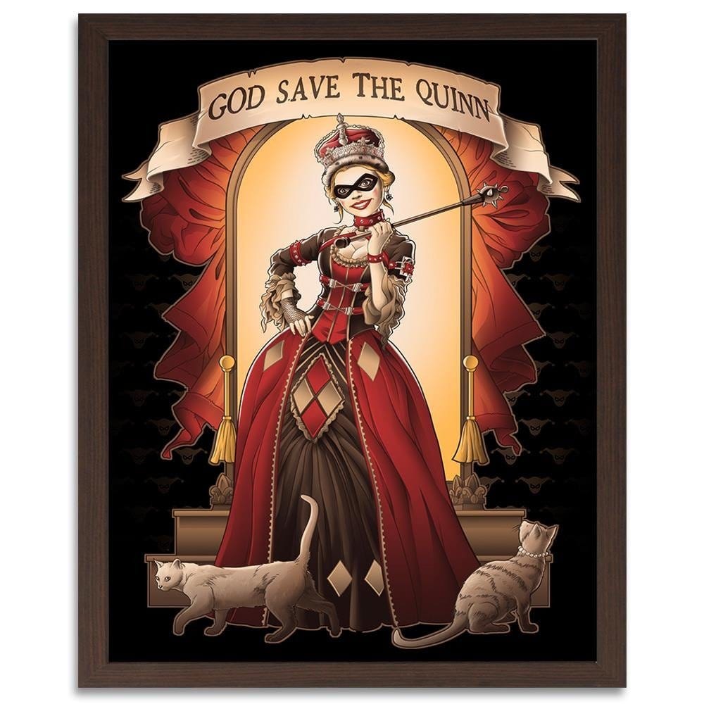 Glezna brūnā rāmī - Queen Of The Cat Home Trends DECO