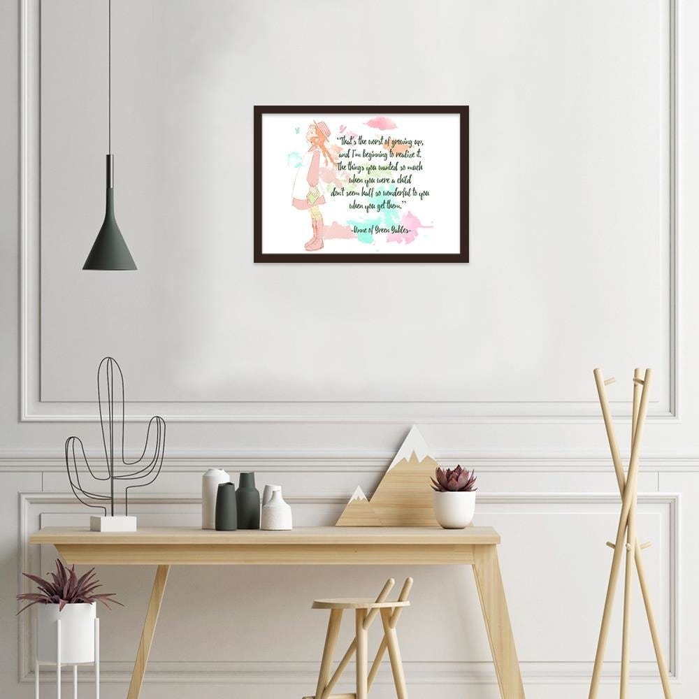 Glezna brūnā rāmī - Quote Anne Of Green Gables 1  Home Trends DECO