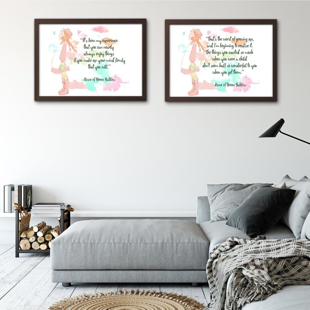 Glezna brūnā rāmī - Quote Anne Of Green Gables 1  Home Trends DECO