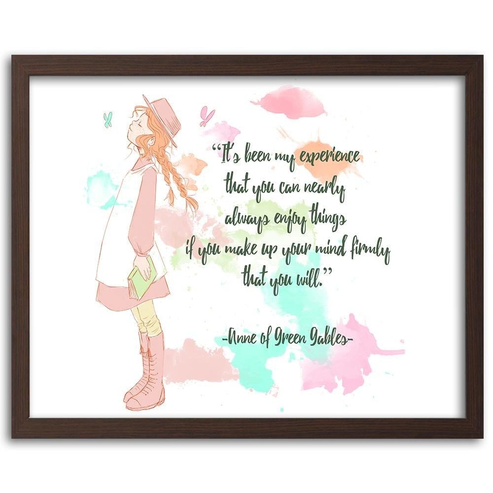 Glezna brūnā rāmī - Quote Anne Of Green Gables Home Trends DECO
