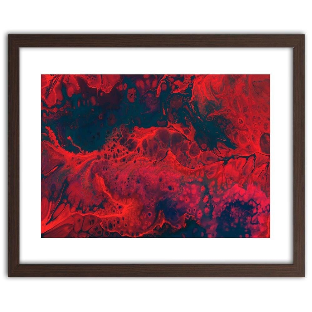 Glezna brūnā rāmī - Red Abstraction  Home Trends DECO