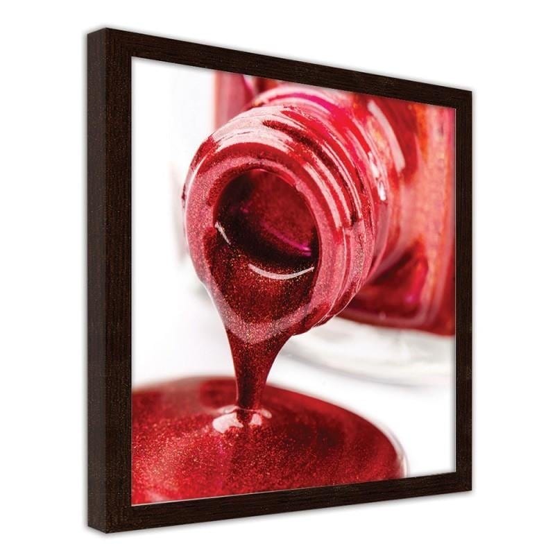 Glezna brūnā rāmī - Red lacquer Home Trends DECO