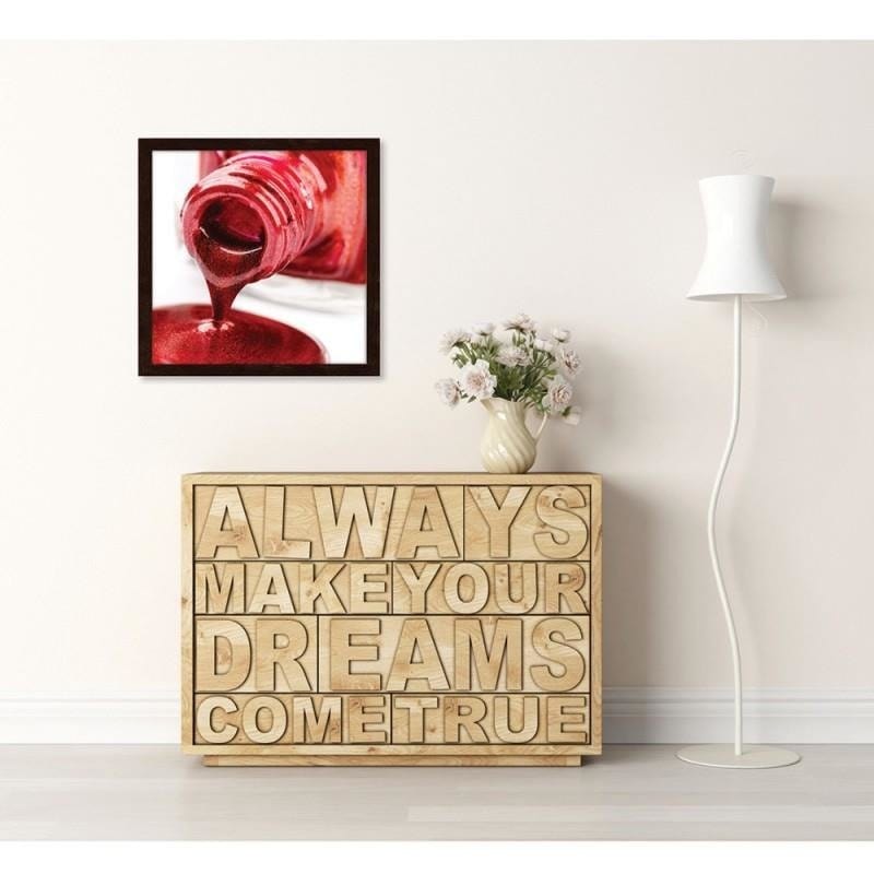 Glezna brūnā rāmī - Red lacquer Home Trends DECO