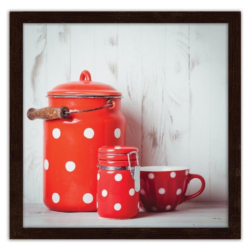 Glezna brūnā rāmī - Red vessels Home Trends DECO