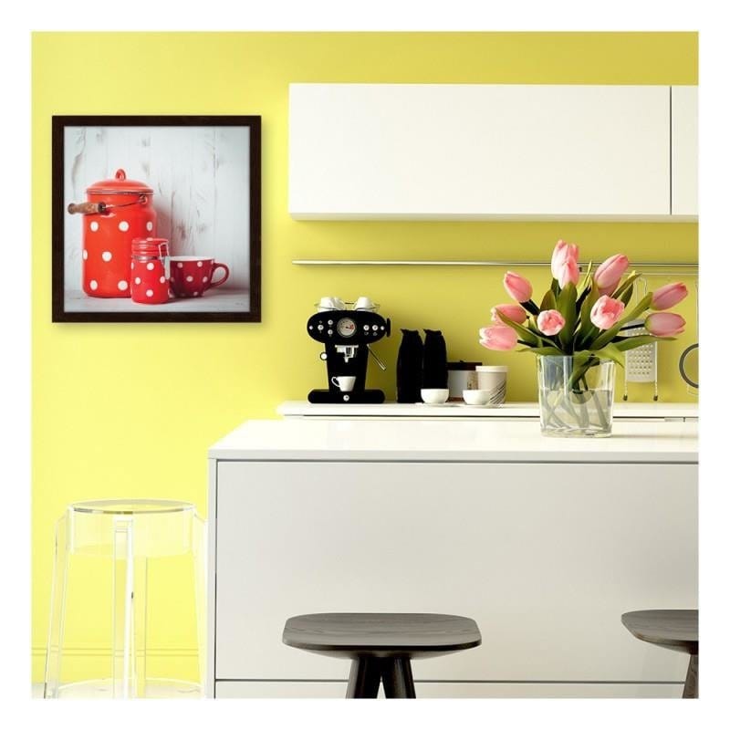 Glezna brūnā rāmī - Red vessels Home Trends DECO