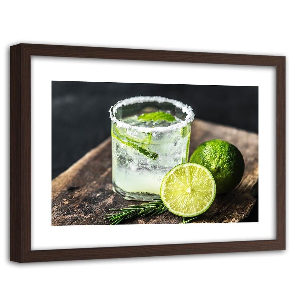 Glezna brūnā rāmī - Refreshing Drink With Lime Home Trends DECO