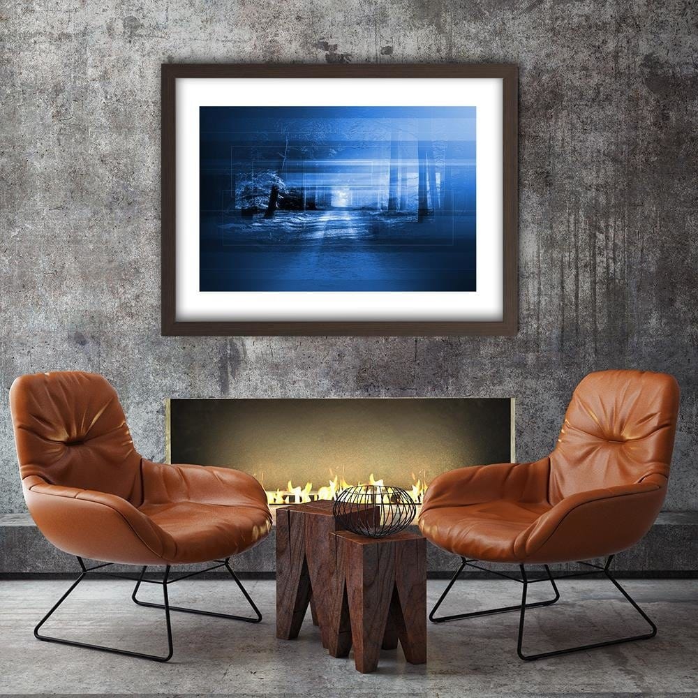 Glezna brūnā rāmī - Road In The Forest 2 Home Trends DECO