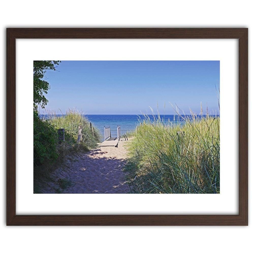 Glezna brūnā rāmī - Road To The Sea Home Trends DECO
