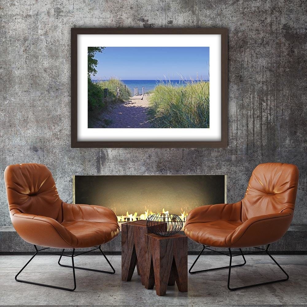 Glezna brūnā rāmī - Road To The Sea Home Trends DECO