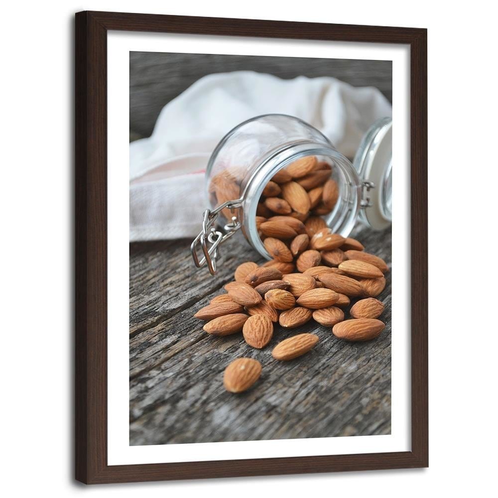 Glezna brūnā rāmī - Roasted Almonds Home Trends DECO
