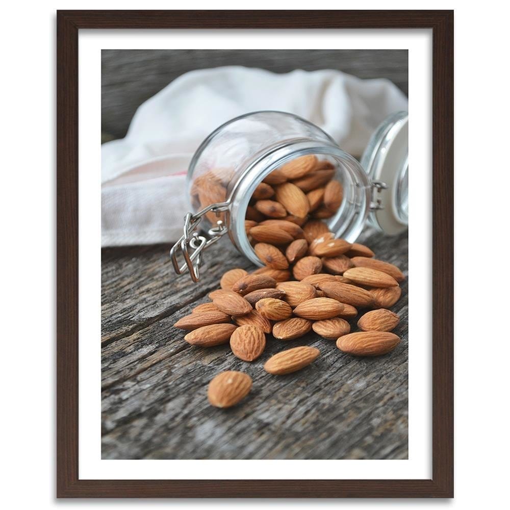 Glezna brūnā rāmī - Roasted Almonds Home Trends DECO