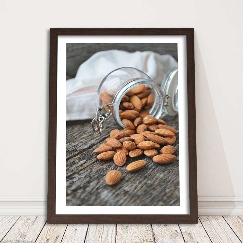 Glezna brūnā rāmī - Roasted Almonds Home Trends DECO