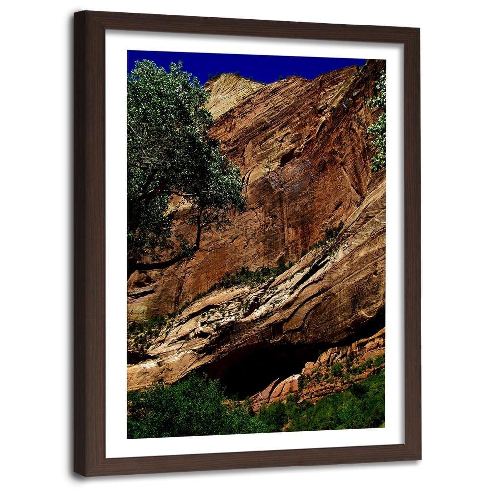 Glezna brūnā rāmī - Rock Landscape Home Trends DECO