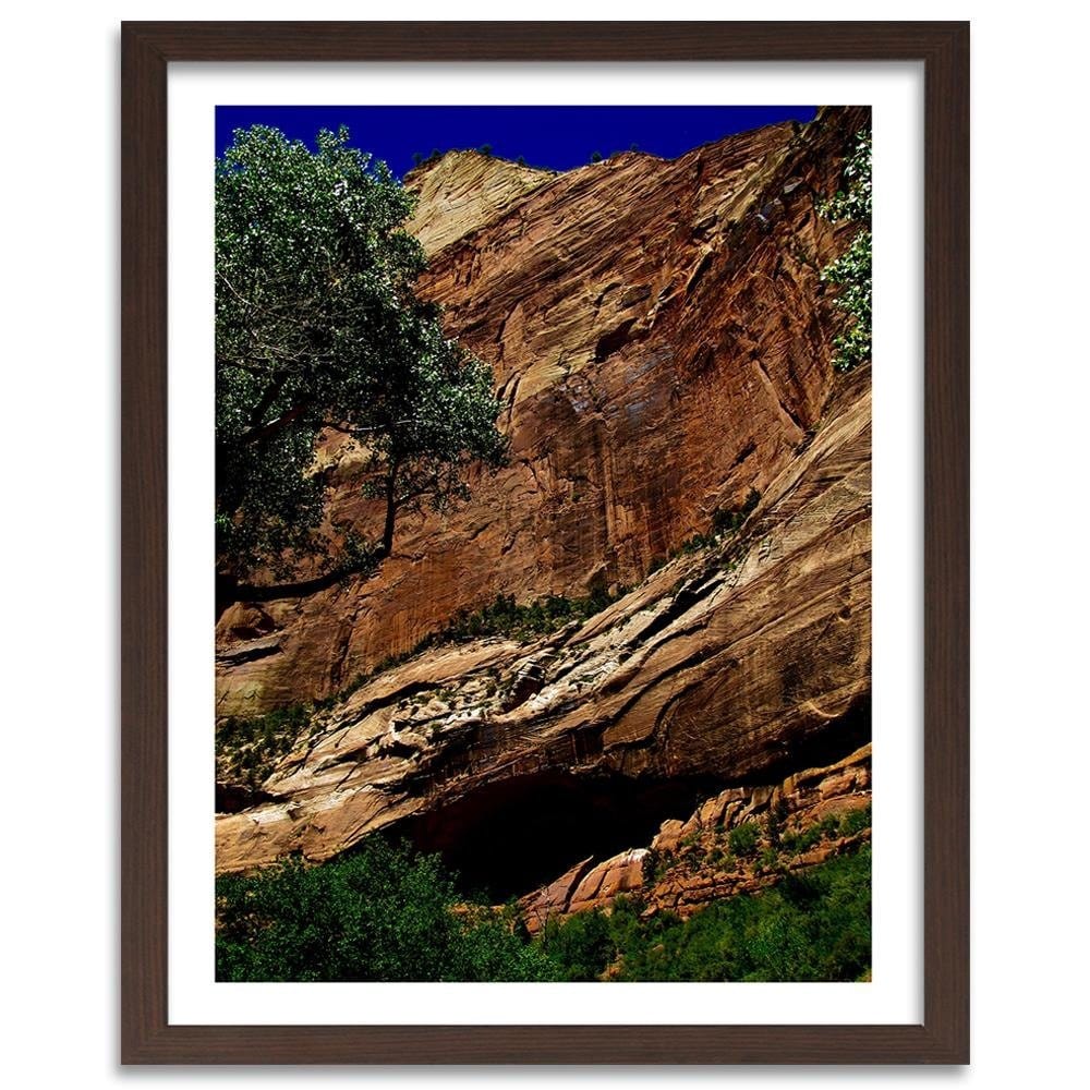 Glezna brūnā rāmī - Rock Landscape Home Trends DECO