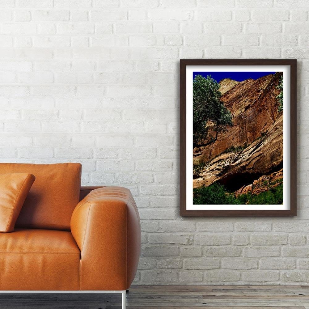 Glezna brūnā rāmī - Rock Landscape Home Trends DECO