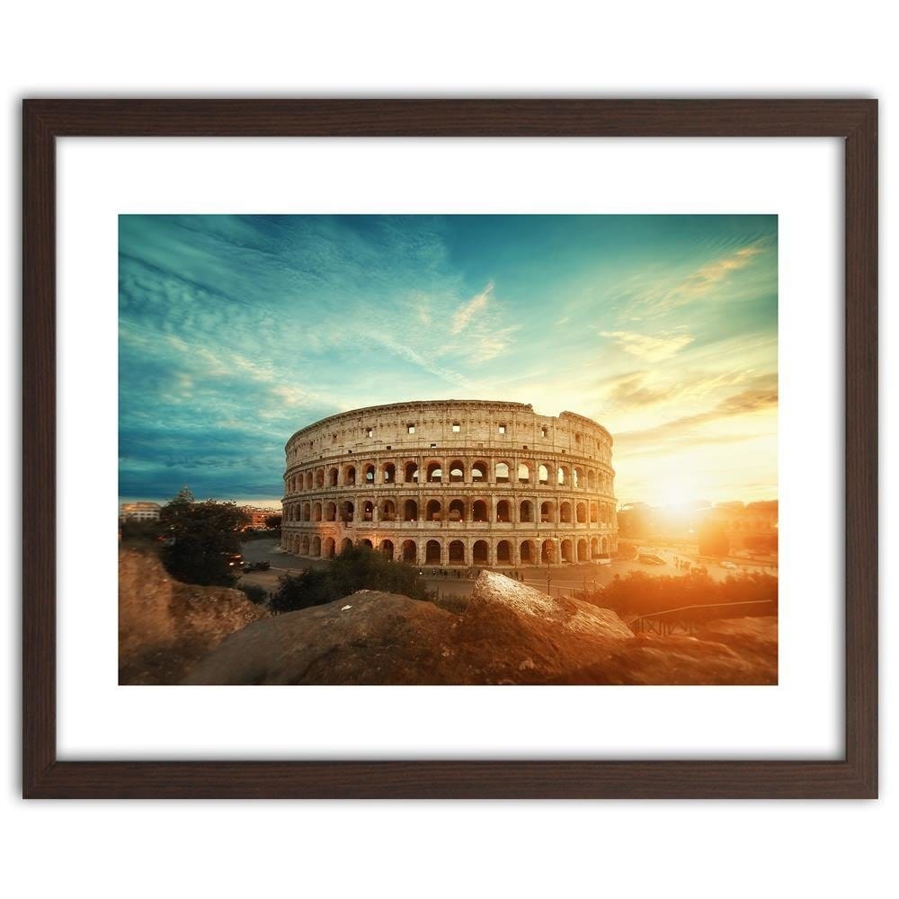 Glezna brūnā rāmī - Roman Colosseum Home Trends DECO