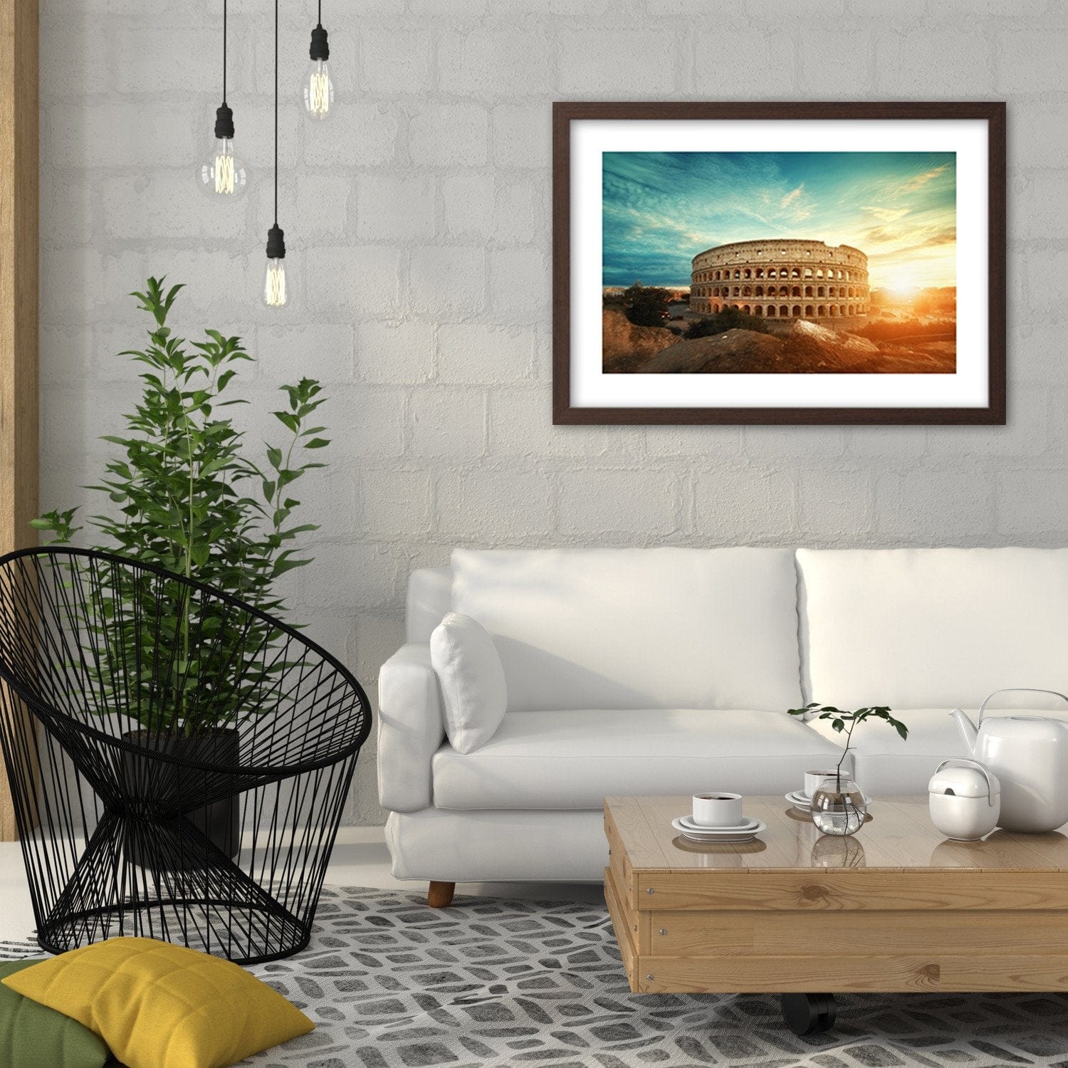 Glezna brūnā rāmī - Roman Colosseum Home Trends DECO
