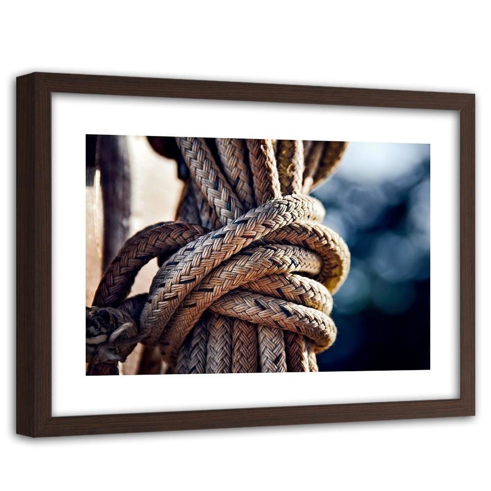 Glezna brūnā rāmī - Rope Knot Home Trends DECO