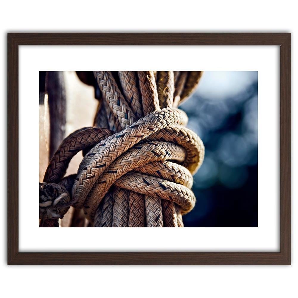 Glezna brūnā rāmī - Rope Knot Home Trends DECO