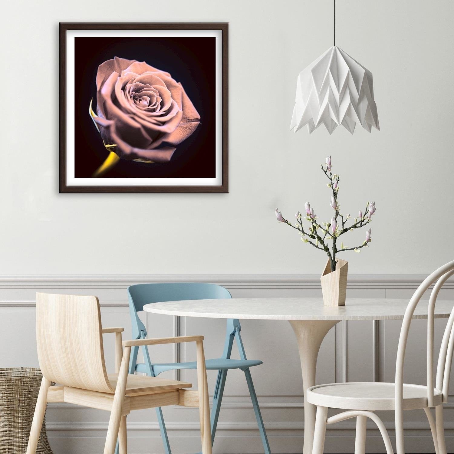 Glezna brūnā rāmī - Rose In The Dark Home Trends DECO
