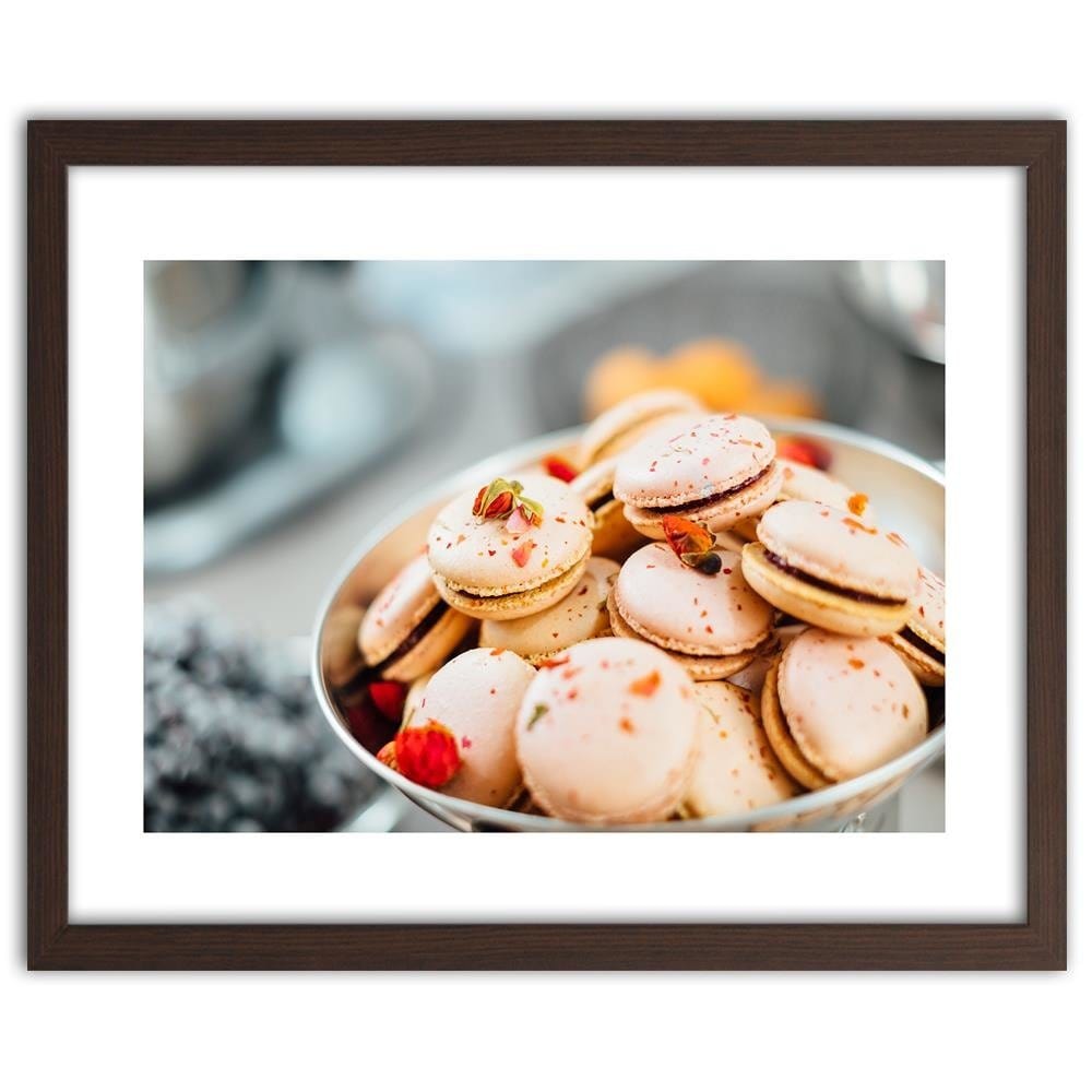 Glezna brūnā rāmī - Rose Macaroons Home Trends DECO