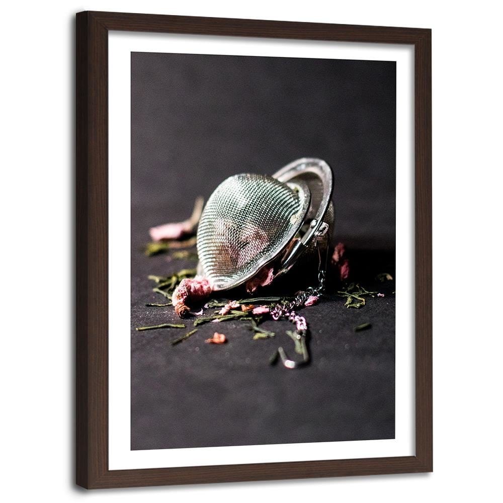Glezna brūnā rāmī - Rose Tea Home Trends DECO