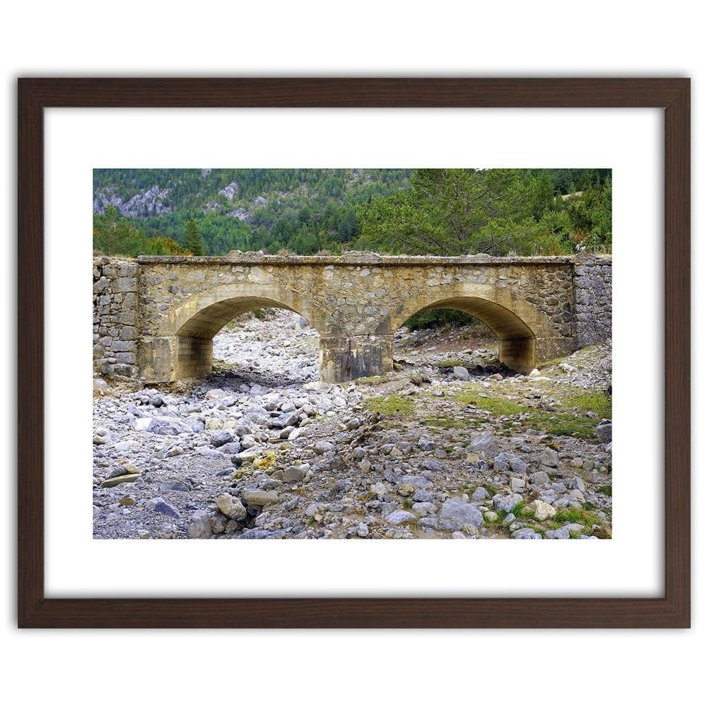 Glezna brūnā rāmī - Rustic Bridge Home Trends DECO