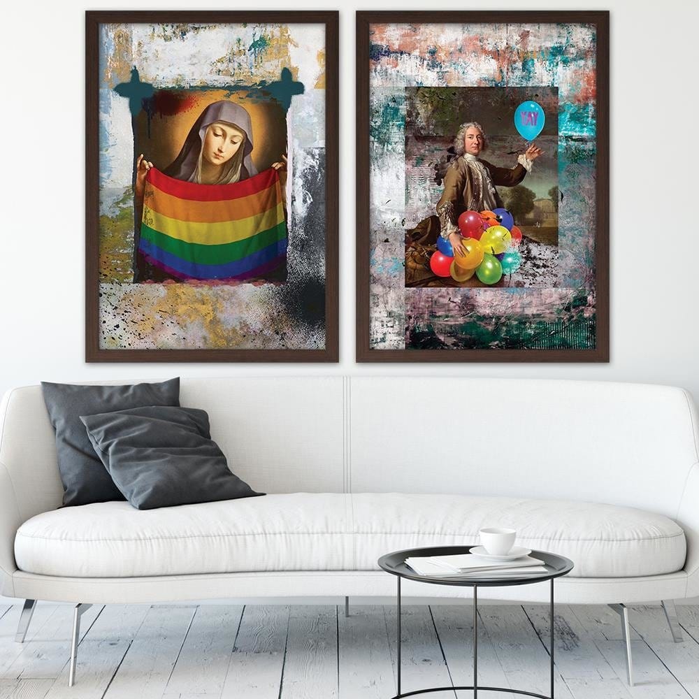 Glezna brūnā rāmī - Saint Mary Image Lgbt Home Trends DECO