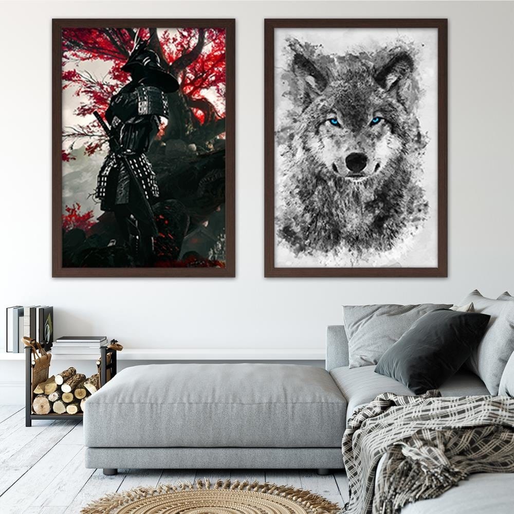 Glezna brūnā rāmī - Samurai Home Trends DECO