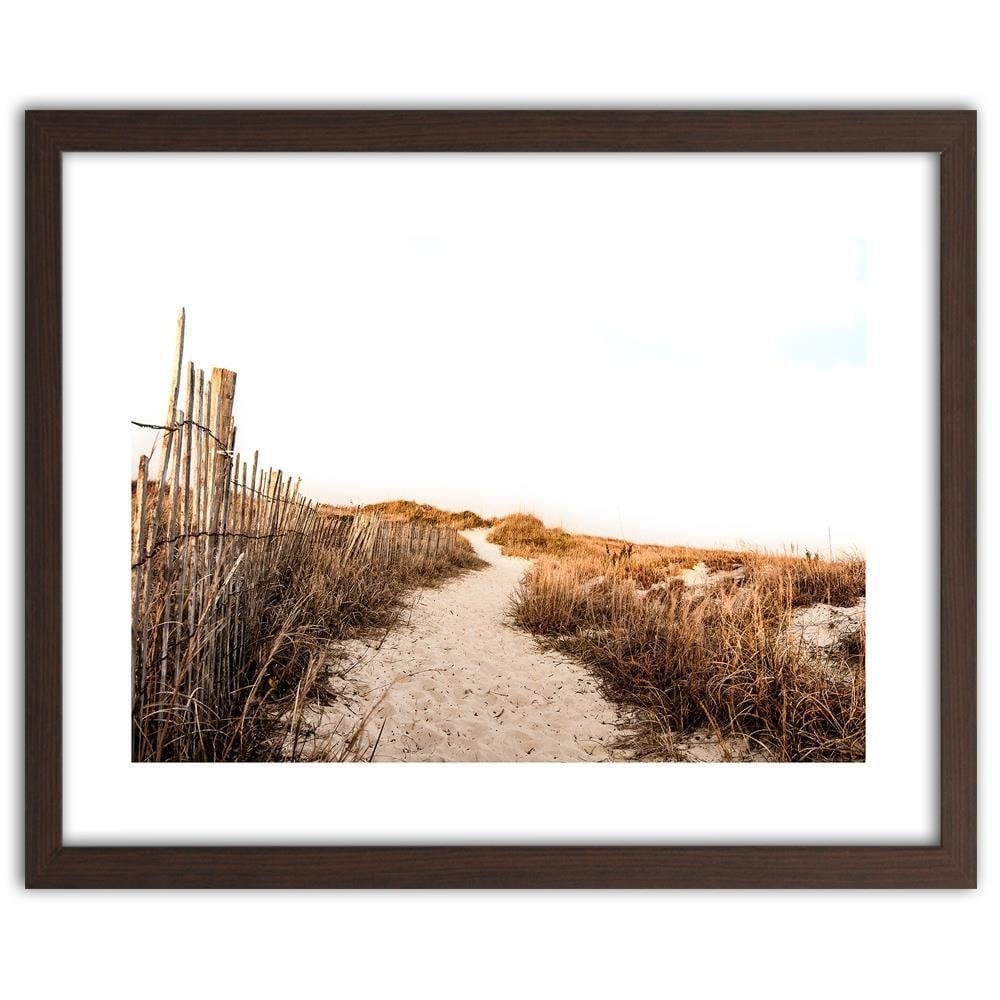 Glezna brūnā rāmī - Sandy Path Home Trends DECO