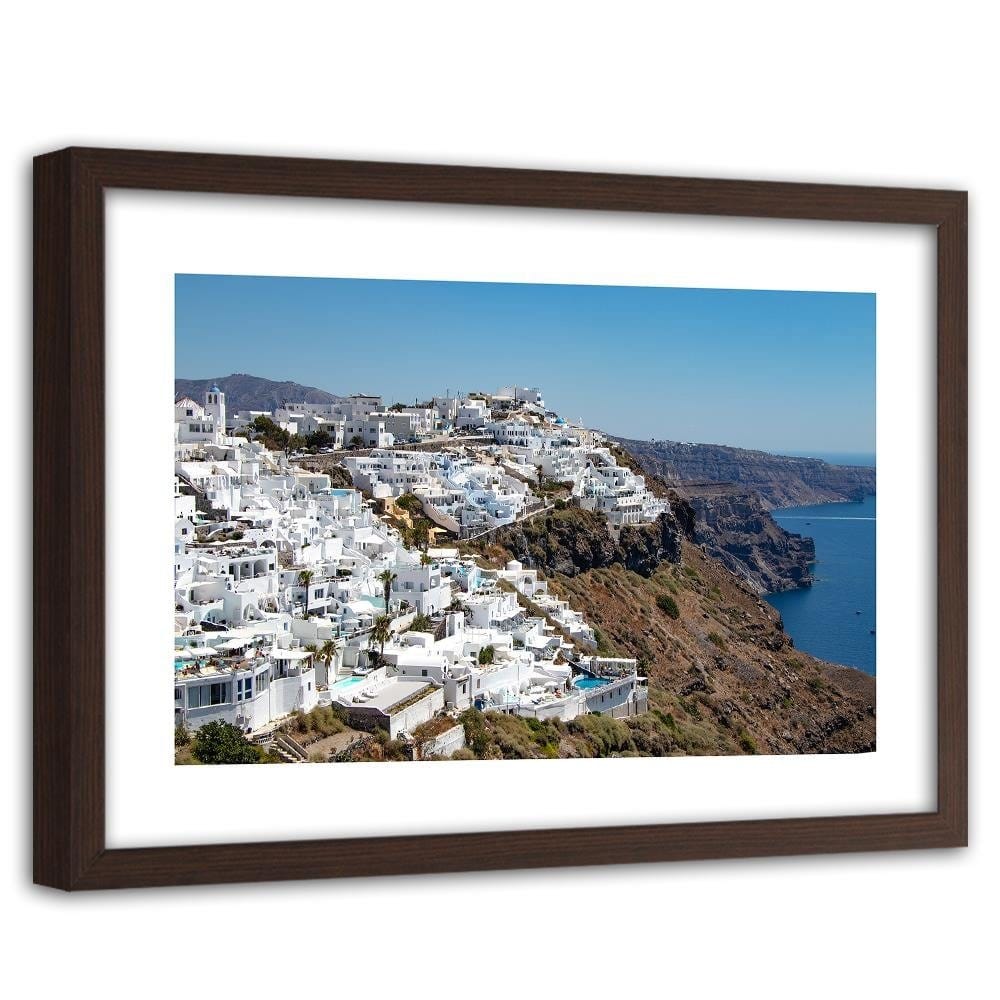 Glezna brūnā rāmī - Santorini Home Trends DECO