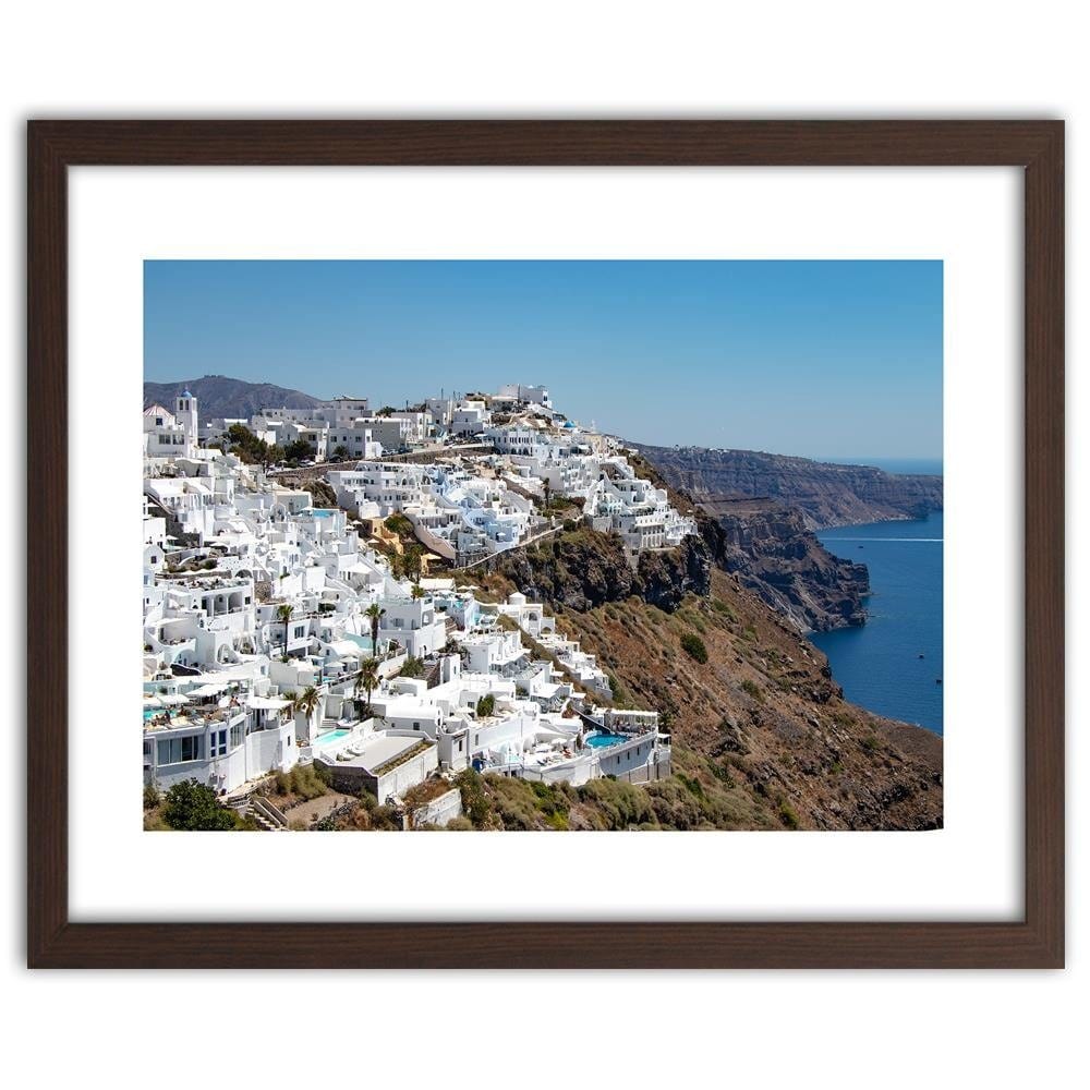 Glezna brūnā rāmī - Santorini Home Trends DECO