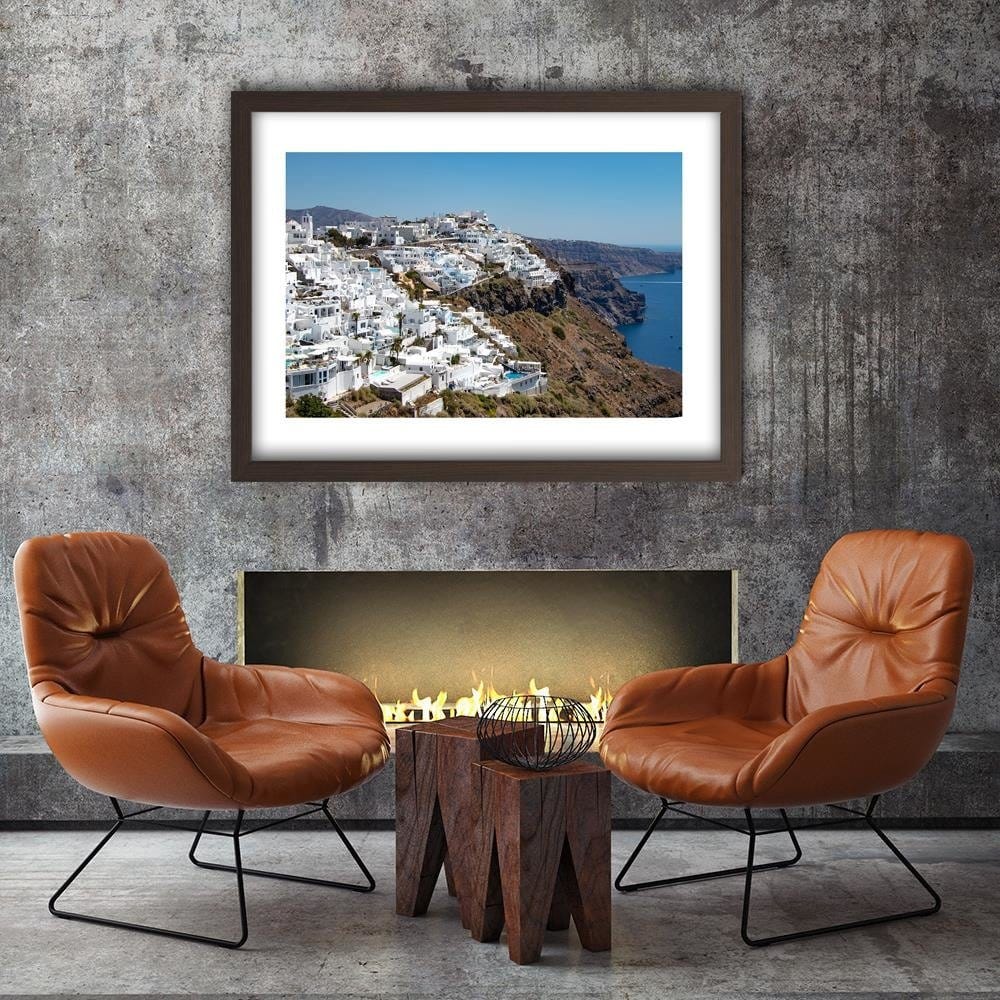 Glezna brūnā rāmī - Santorini Home Trends DECO