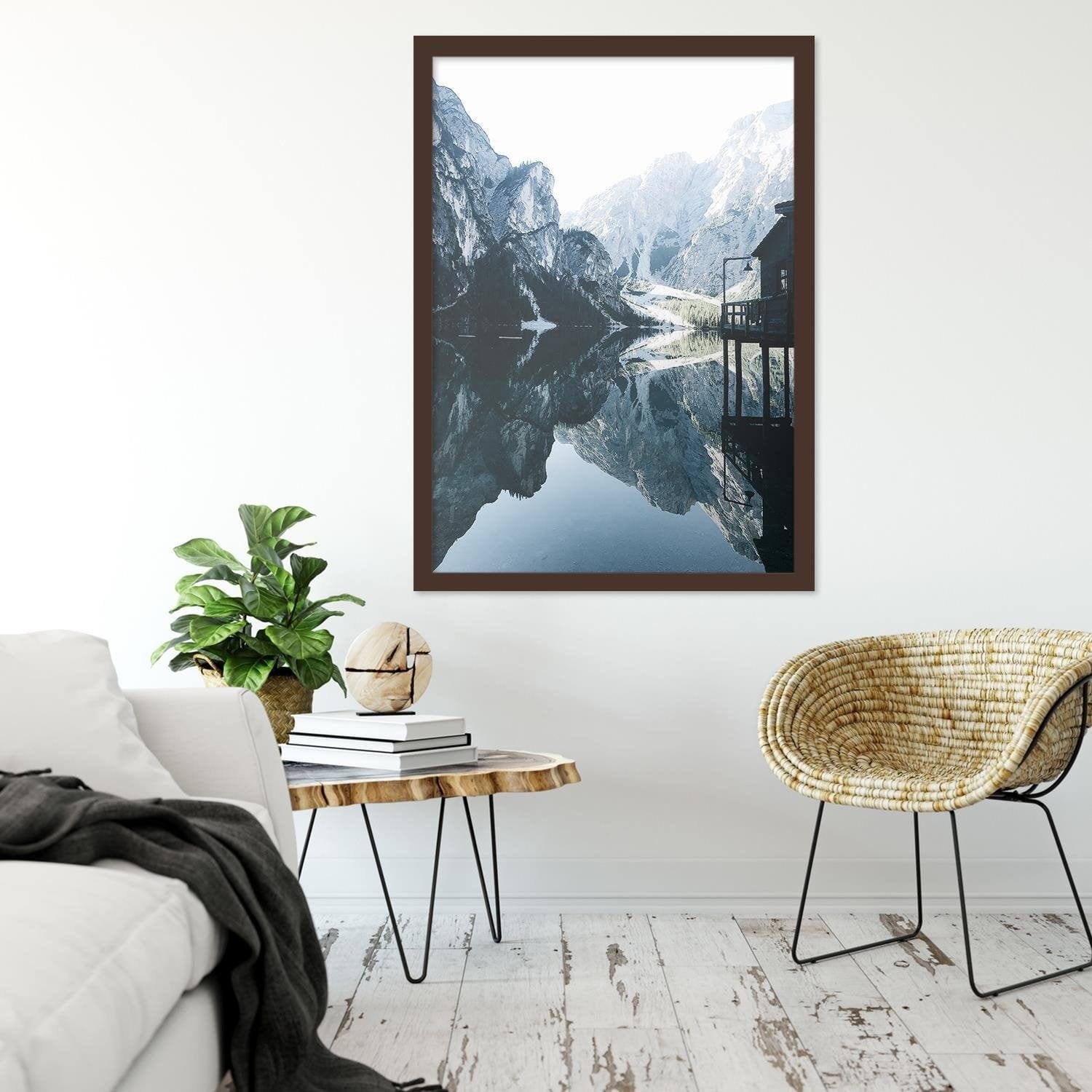 Glezna brūnā rāmī - Secret Mountains Home Trends DECO