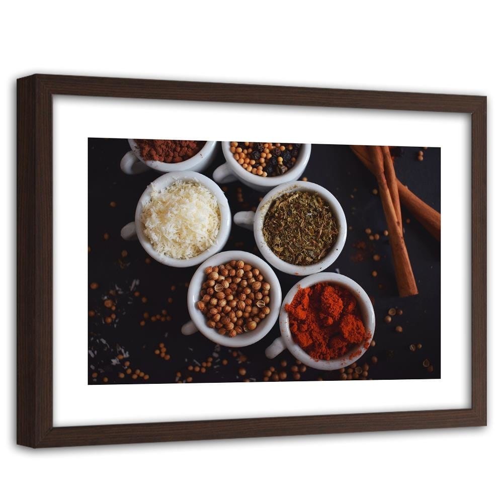 Glezna brūnā rāmī - Set Of Spices Home Trends DECO