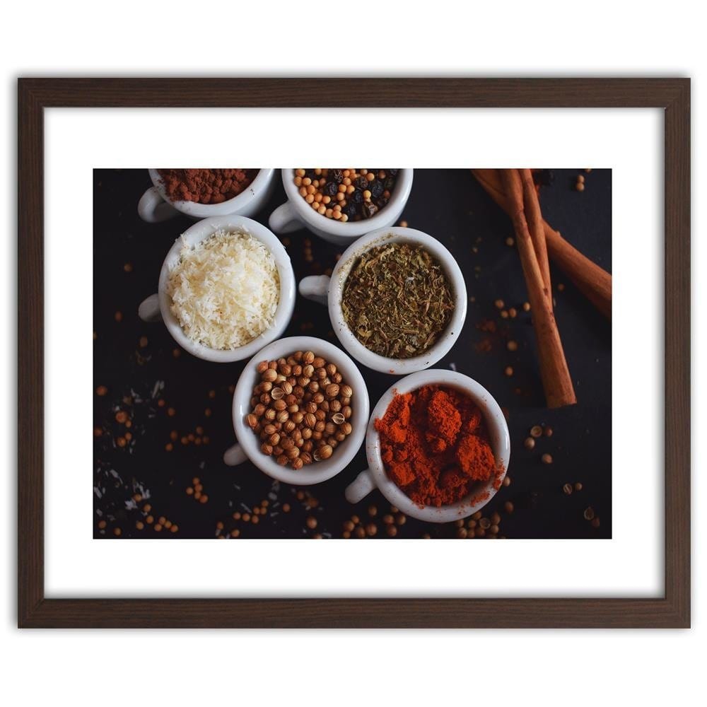 Glezna brūnā rāmī - Set Of Spices Home Trends DECO