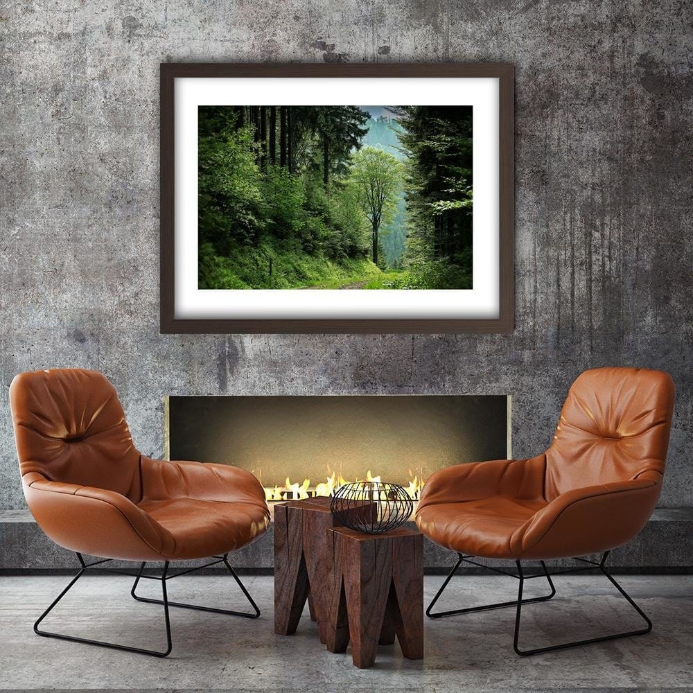 Glezna brūnā rāmī - Shrubs At Forest Road Home Trends DECO
