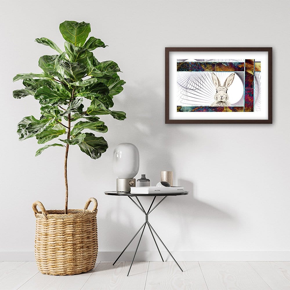 Glezna brūnā rāmī - Shy Rabbit Home Trends DECO