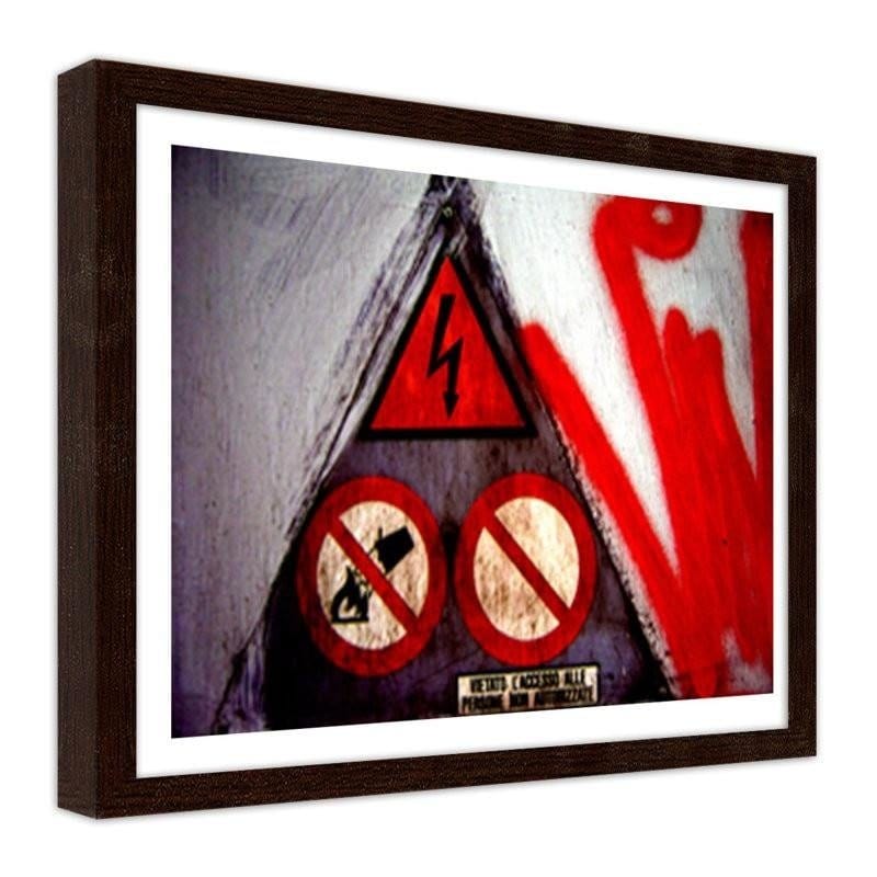 Glezna brūnā rāmī - Sign of prohibition Home Trends DECO