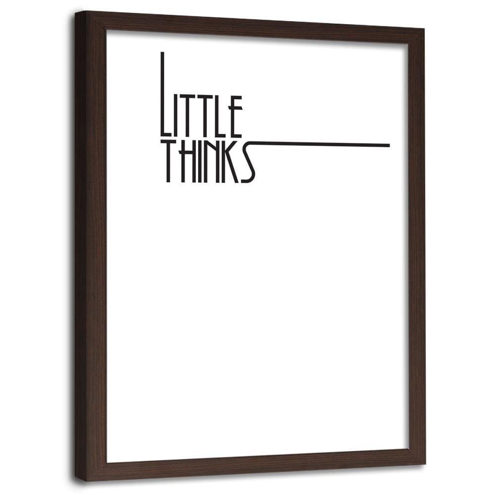 Glezna brūnā rāmī - Small Inscription Thoughts Home Trends DECO