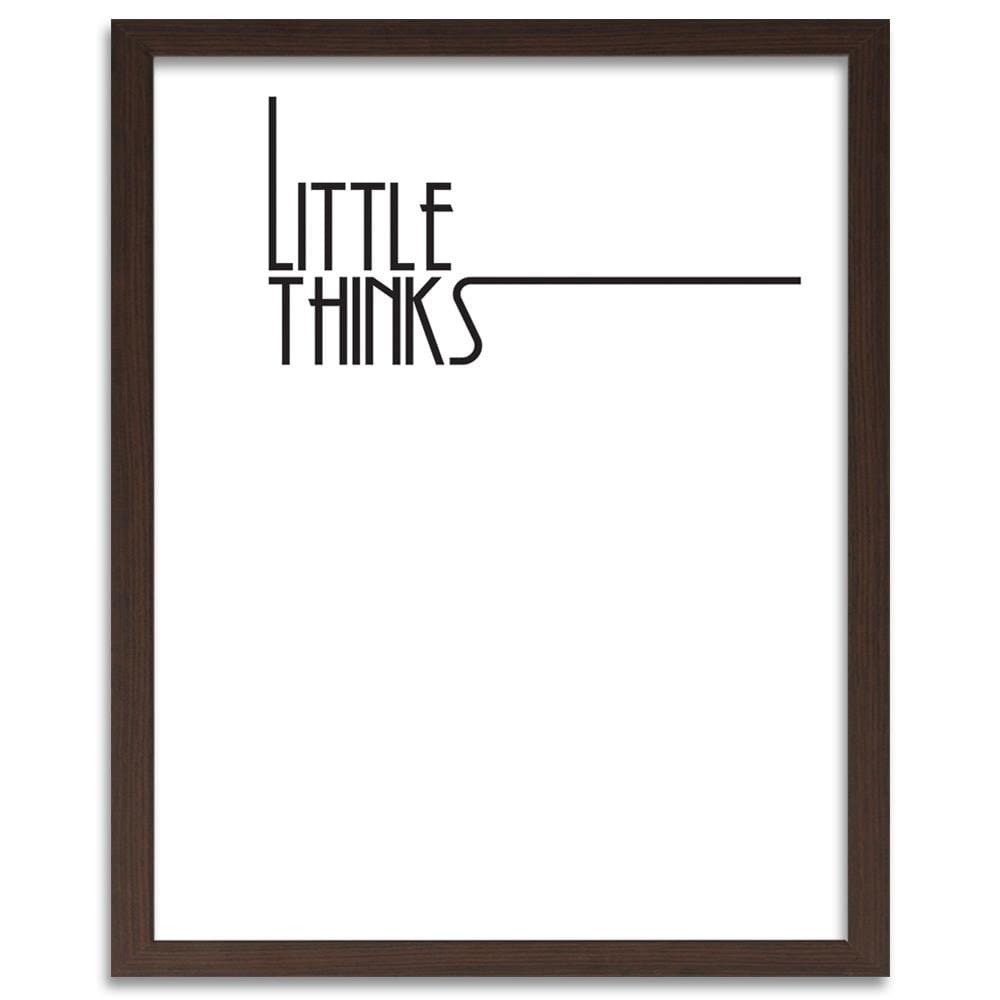 Glezna brūnā rāmī - Small Inscription Thoughts Home Trends DECO
