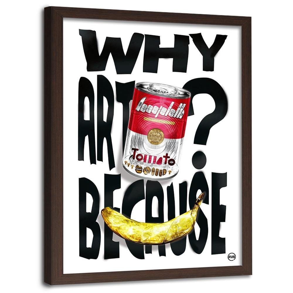 Glezna brūnā rāmī - Soup Can Home Trends DECO