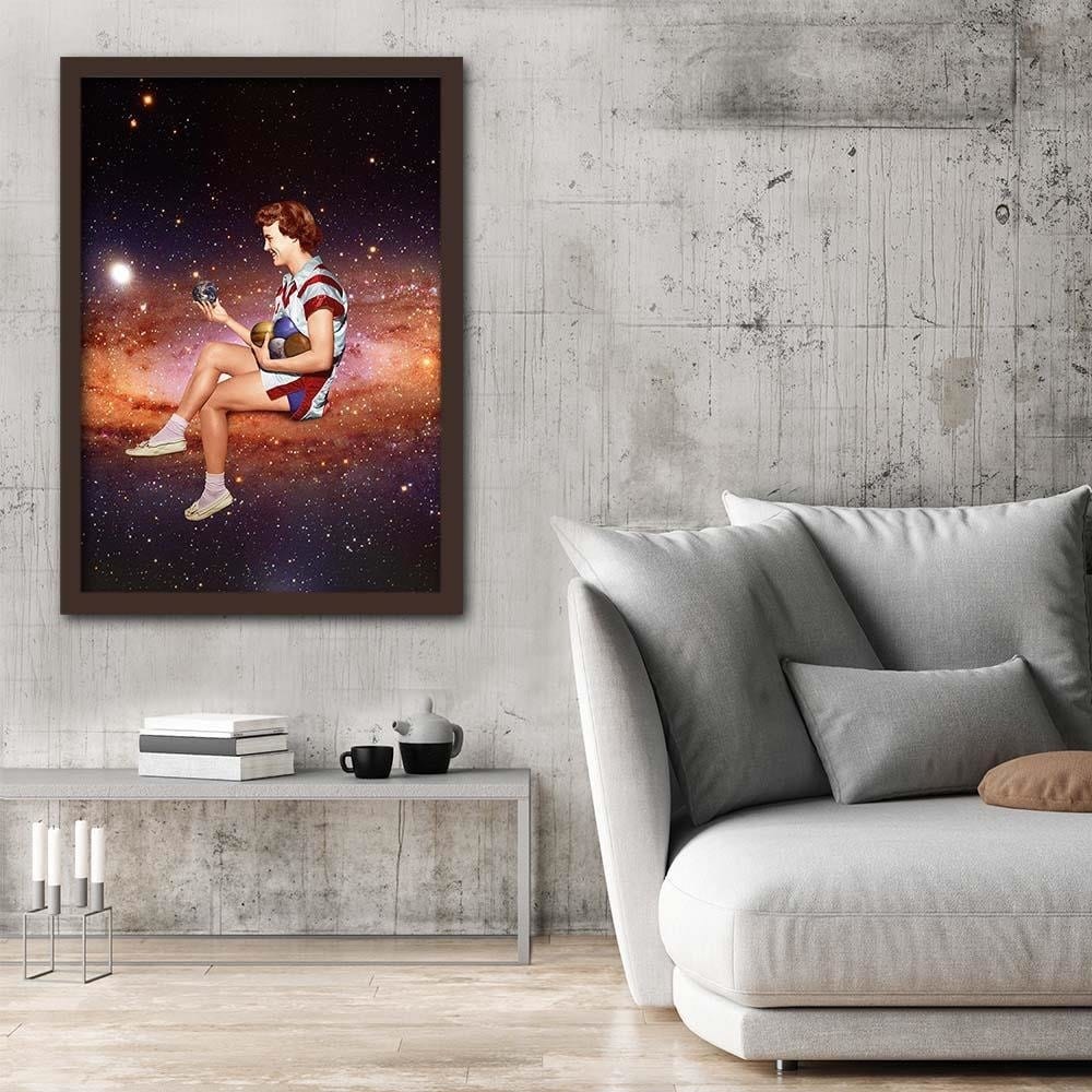 Glezna brūnā rāmī - Space Game Home Trends DECO