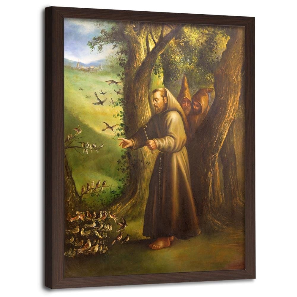 Glezna brūnā rāmī - St. Francis Of Assisi Home Trends DECO