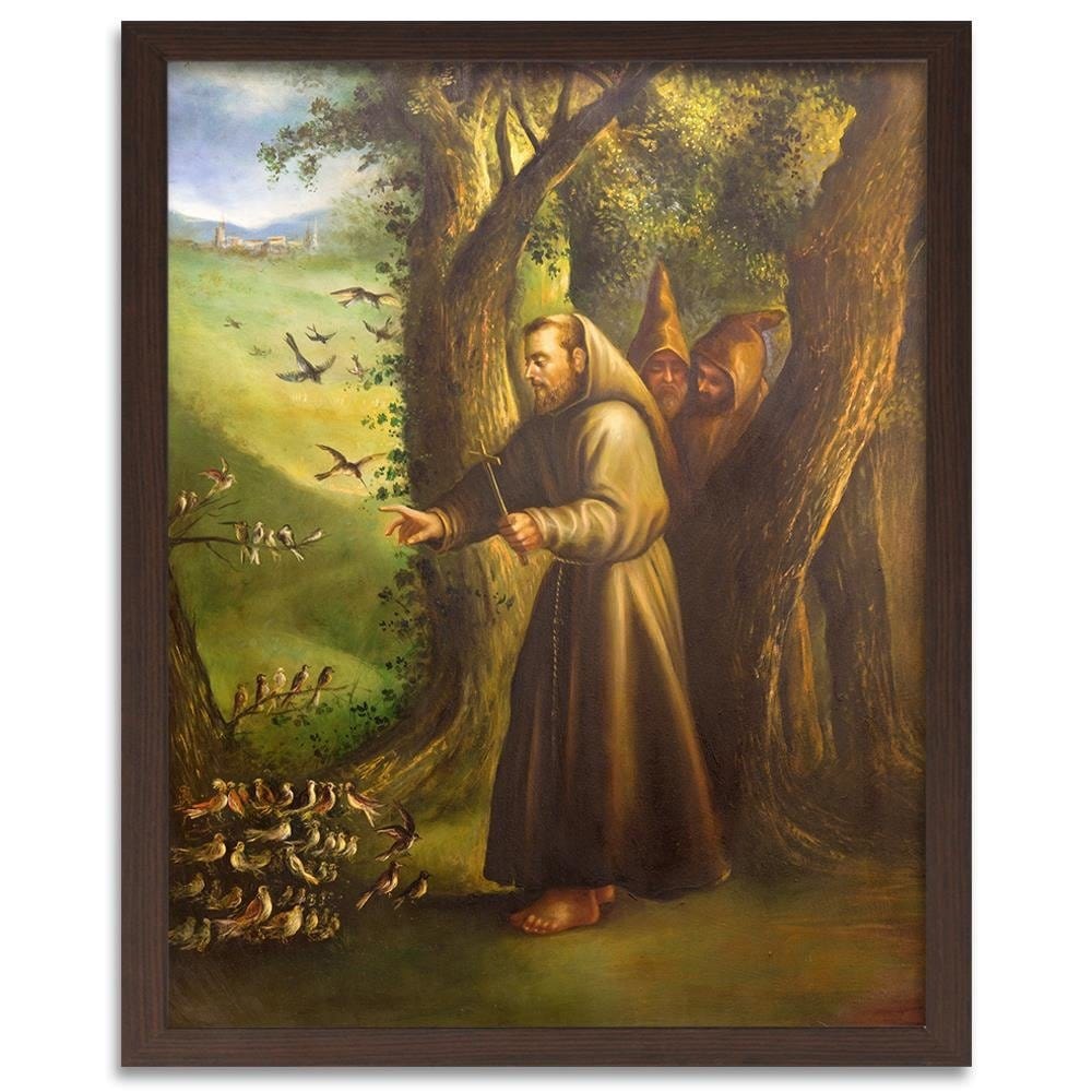 Glezna brūnā rāmī - St. Francis Of Assisi Home Trends DECO