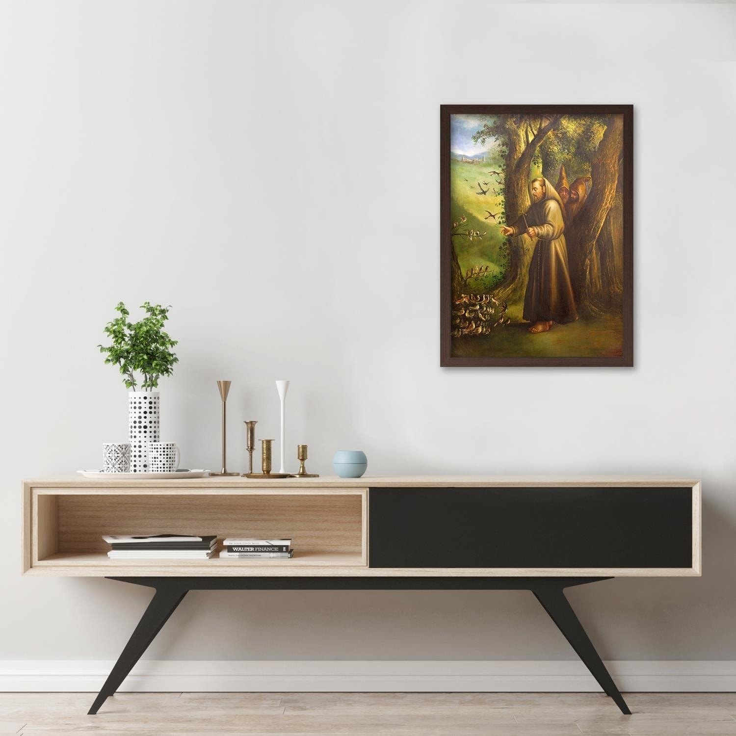 Glezna brūnā rāmī - St. Francis Of Assisi Home Trends DECO