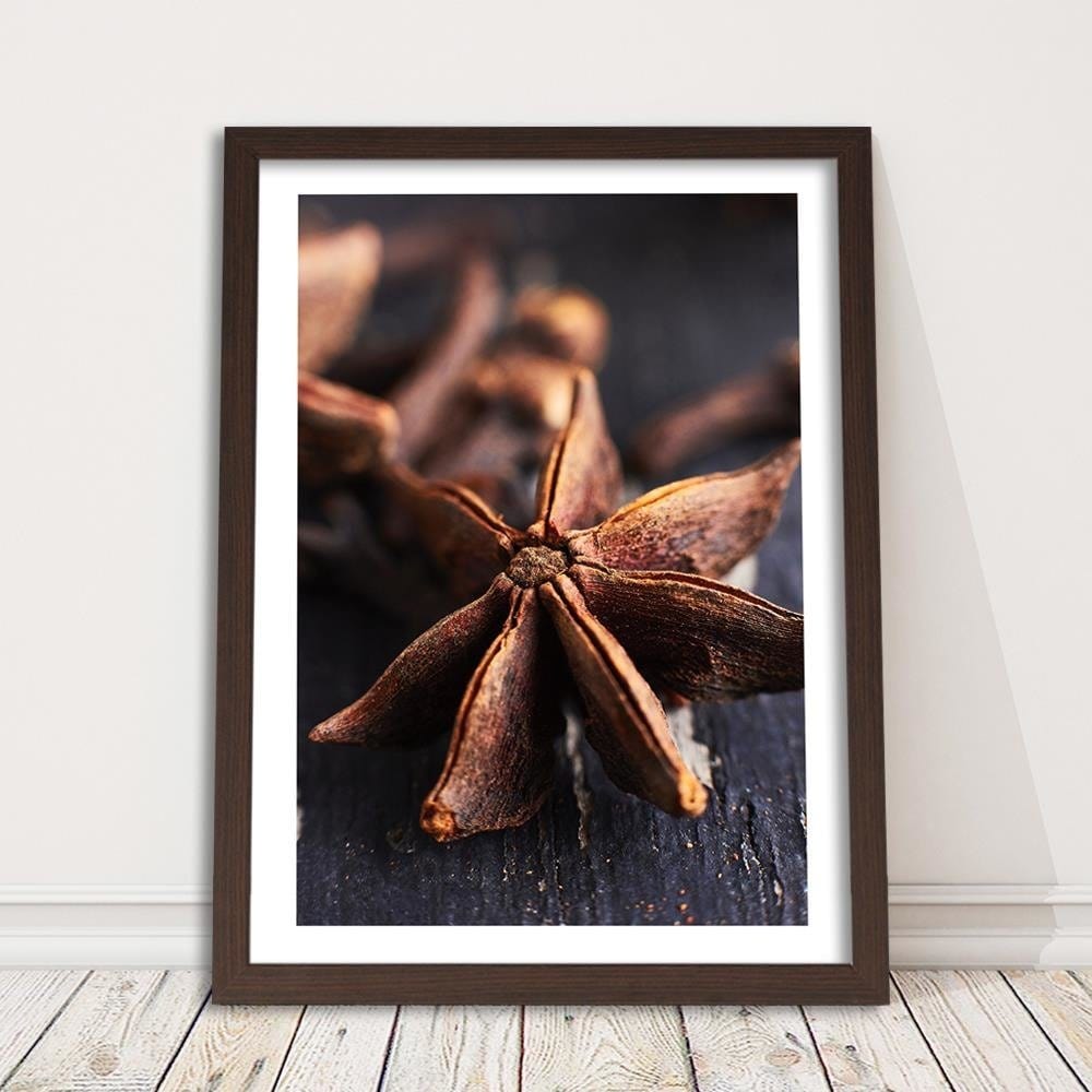 Glezna brūnā rāmī - Star Anise Home Trends DECO