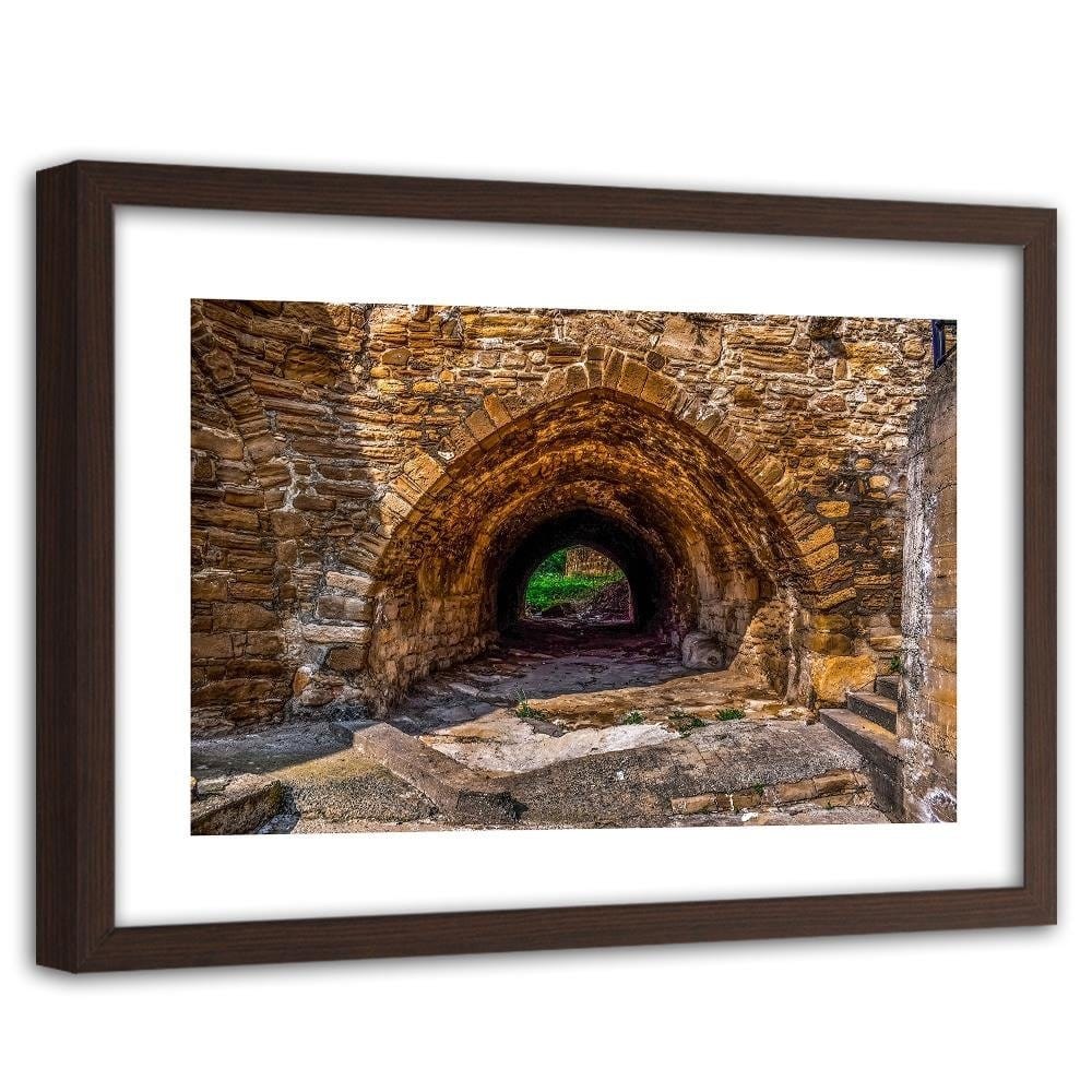 Glezna brūnā rāmī - Stone Tunnel Home Trends DECO